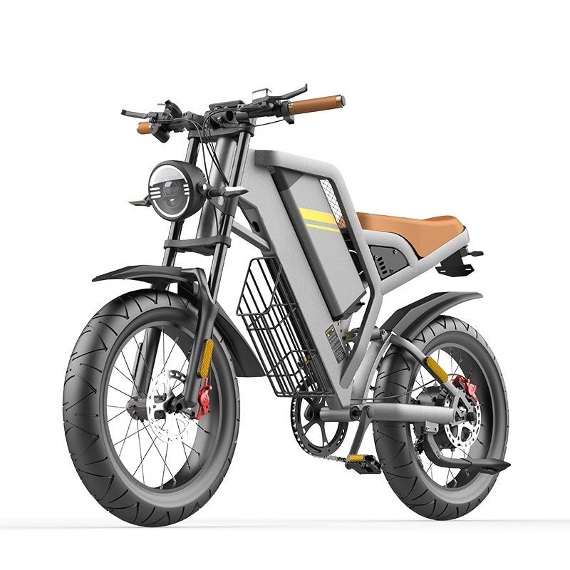 "GT20 Luxury Electric Bicycle with 20-Inch Tires, 48V Lithium Battery, Seven-Stage Transmission, Aluminum Alloy Frame, and Up to 200km Range - Ideal for Mountain Riding and City Commuting"