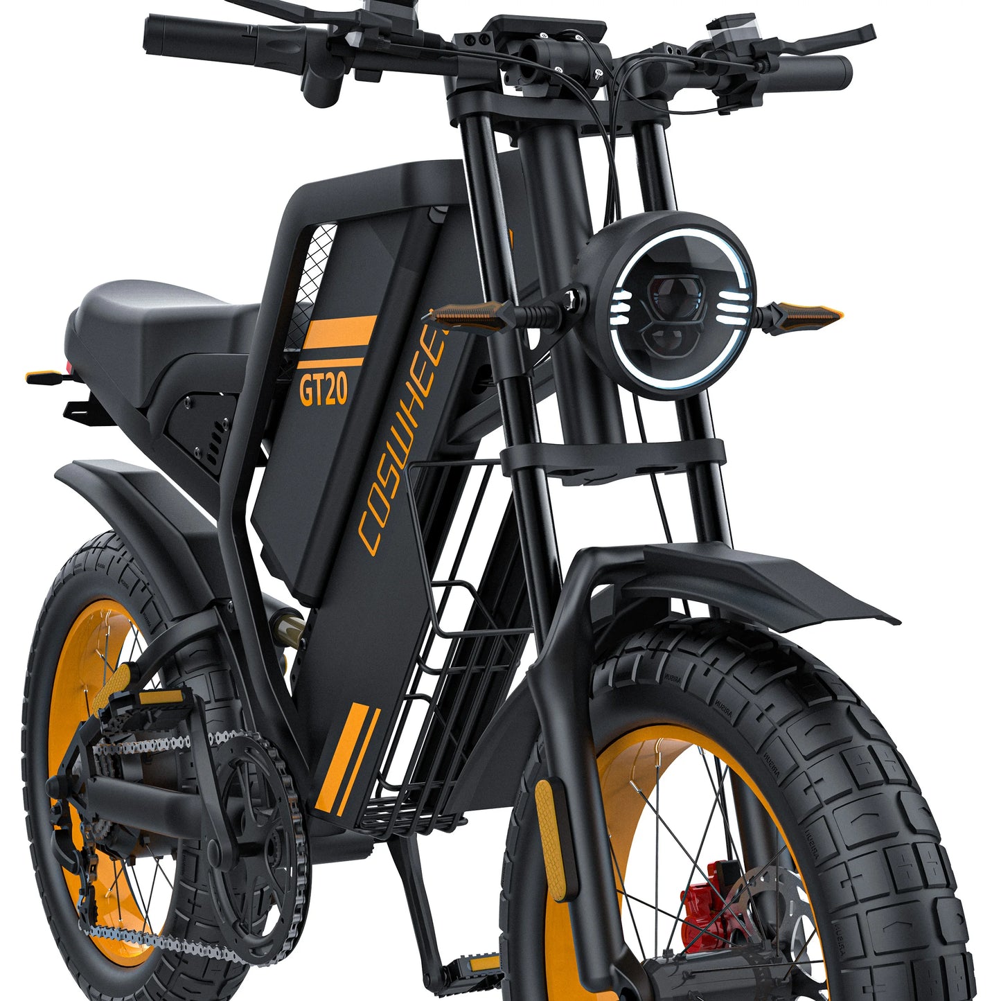 "Powerful 2000W Electric Motor Mountain Bike with 20-Inch Fat Tires, 48V 25AH Removable Battery, and Off-Road Capabilities - High-Performance Electric Dirt Bike Motorcycle for Ultimate Outdoor Adventures"