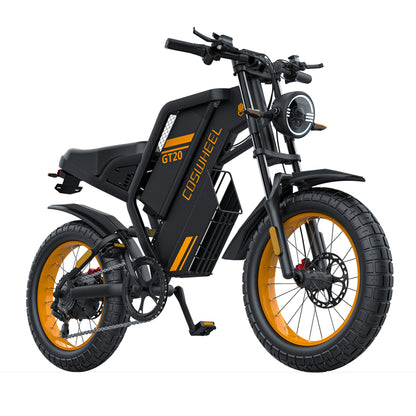 "Powerful 2000W Electric Motor Mountain Bike with 20-Inch Fat Tires, 48V 25AH Removable Battery, and Off-Road Capabilities - High-Performance Electric Dirt Bike Motorcycle for Ultimate Outdoor Adventures"