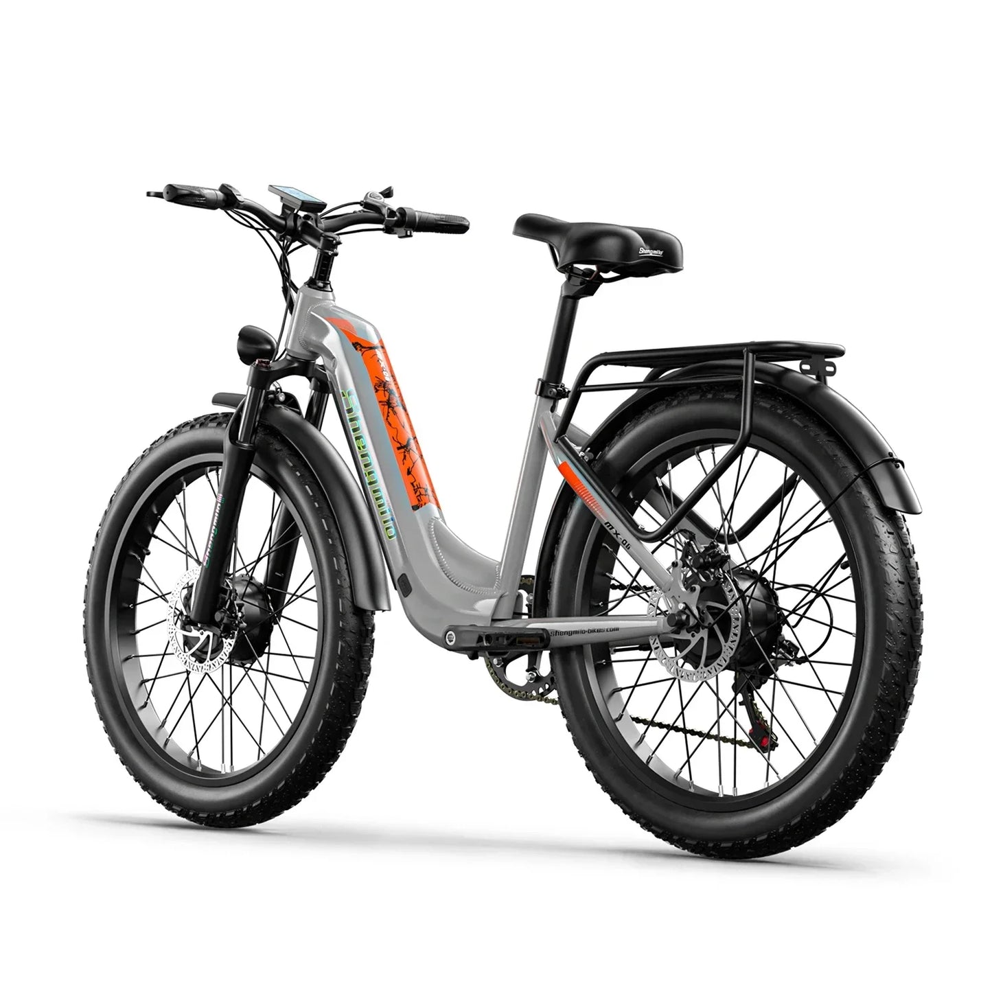 "Shengmilo MX06 Pro Electric Fat Bike – 2000W Brushless Motor, 26" Wheels, 48V 17.5Ah Battery, 31-60 km Range, Luxury Aluminum Alloy Frame, Dual Seat, Max Speed 50 km/h – Powerful, Efficient E-Bike for Adventure"