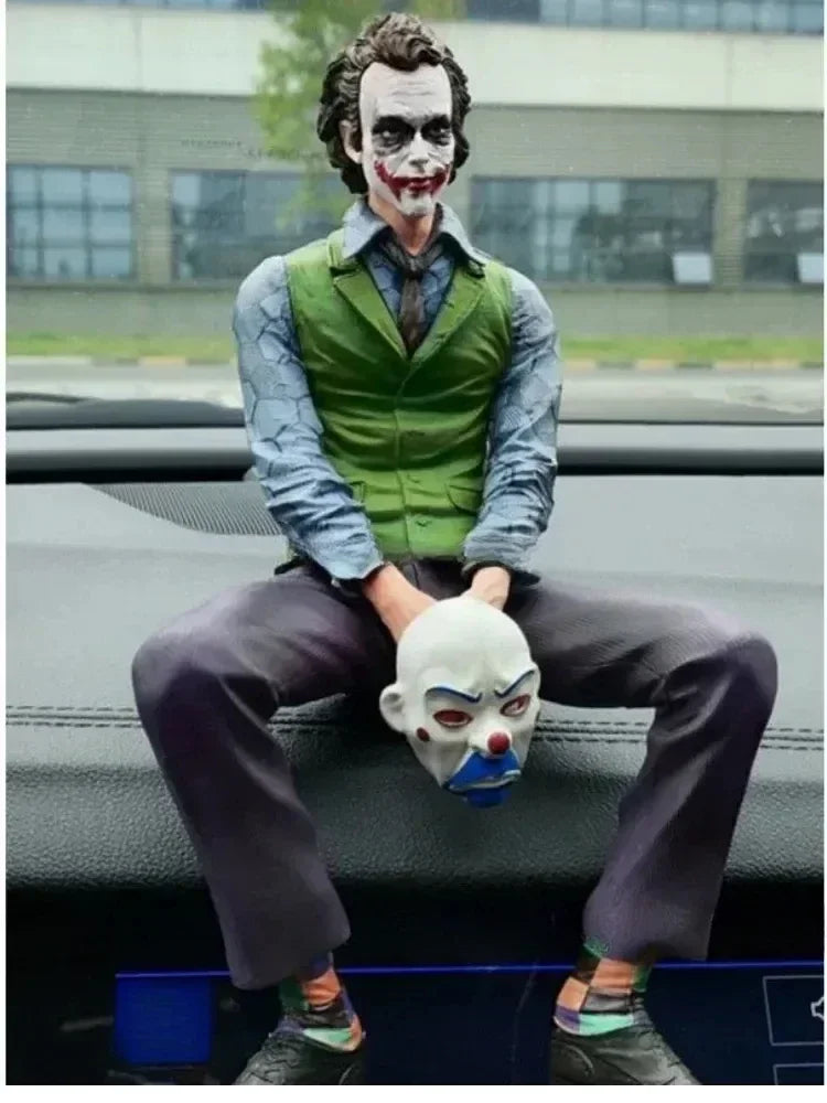 "Ultimate Anime Detective Comics Joker Sitting Action Figure - Mafex Suicide Squad Supervillain Model Doll for Car Decoration, Collectibles, and Unique Gift Ideas for Fans of Iconic Villains and Action Figures!"