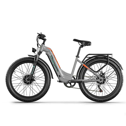 "Shengmilo MX06 Pro Electric Fat Bike – 2000W Brushless Motor, 26" Wheels, 48V 17.5Ah Battery, 31-60 km Range, Luxury Aluminum Alloy Frame, Dual Seat, Max Speed 50 km/h – Powerful, Efficient E-Bike for Adventure"