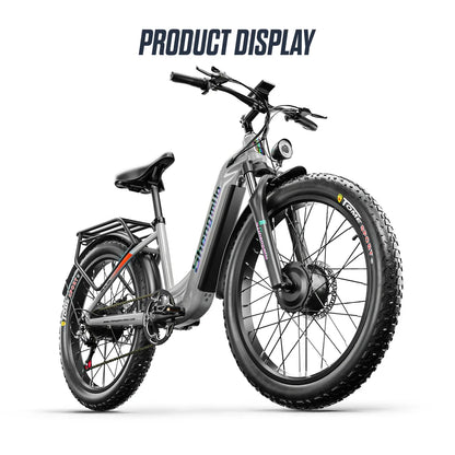 "Shengmilo MX06 Pro Electric Fat Bike – 2000W Brushless Motor, 26" Wheels, 48V 17.5Ah Battery, 31-60 km Range, Luxury Aluminum Alloy Frame, Dual Seat, Max Speed 50 km/h – Powerful, Efficient E-Bike for Adventure"