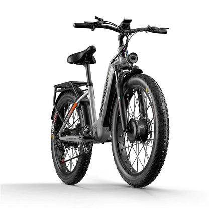 "Shengmilo MX06 Pro Electric Fat Bike – 2000W Brushless Motor, 26" Wheels, 48V 17.5Ah Battery, 31-60 km Range, Luxury Aluminum Alloy Frame, Dual Seat, Max Speed 50 km/h – Powerful, Efficient E-Bike for Adventure"