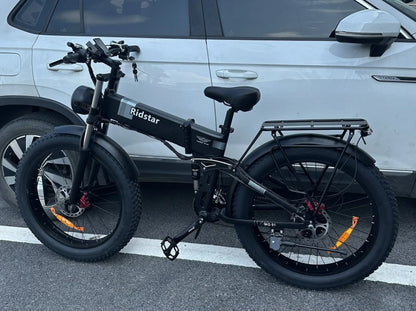 "Electric Bicycle H26 PRO E-Bike Folding 1500W Motor, 23AH Battery, 26x4 Inch Fat Tires, Hydraulic Brakes, Mountain & Snow Terrain Ready – Powerful, Durable, and Versatile Fat Tire E-Bike for Adventurers"