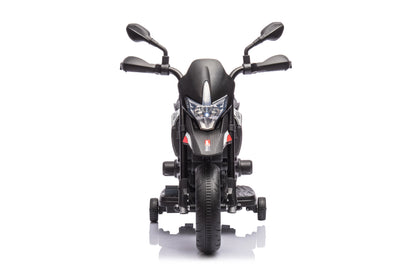 "Licensed Aprilia 12V Electric Motorcycle for Kids with Training Wheels, Spring Suspension, and Battery Powered Dirt Bike – Perfect Toy for Young Riders, Offering Safe and Exciting Outdoor Adventures for Children"