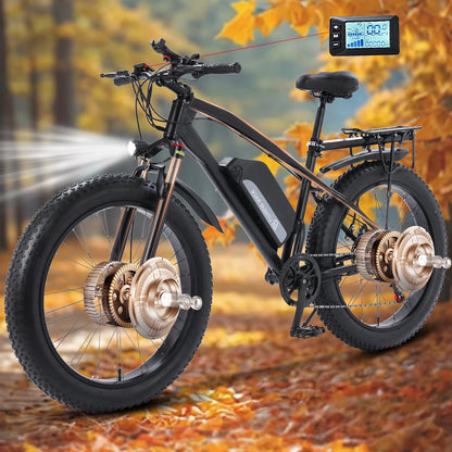 "Mountain Urban E-bike 750W Electric Bike for Adults - 48V 17.8AH Power, 26 Inch Fat Tires, Road and Commuter Ready, High-Performance E-Bike for Off-Road Adventures and Daily Travel"