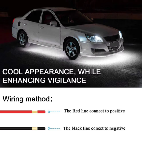 "Dynamic LED Under Glow Lights Kit for Cars: Customizable Neon Strip Lights with Music Sync, 7 Scene Modes, Waterproof Design for Trucks and SUVs – Bright DIY Lighting Solution!"