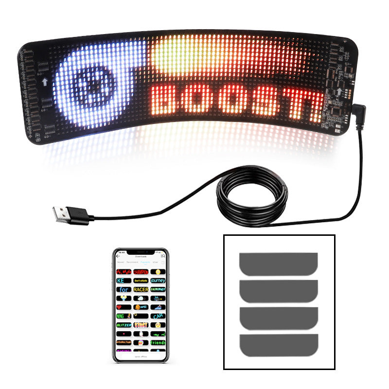 "Programmable Car LED Sign - Ultra-Thin Full-Colour Advertising Screen for Cars | Custom Text, Pattern, and Animation Display | Ideal for car or events"