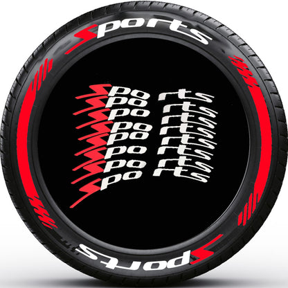 "8-Piece 3D Tire Letter Sticker Set for Sports Cars: Customizable Decals for Automobile & Motorcycle Wheels – Acetone-Free DIY Decoration for Tire Styling & Modification"