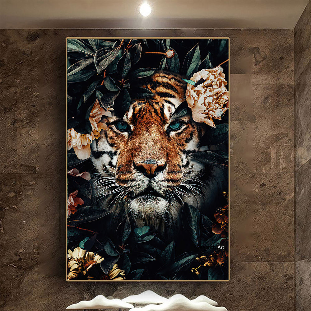 "Living Room Decor Wall Decor Black Wildlife Canvas Poster Print Without Frame"