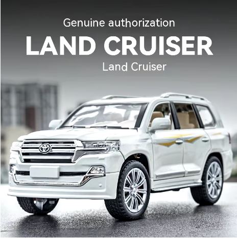 "Land Cruiser Model Alloy Pull-Back Off-Road Vehicle with Sound and Light Features – Durable and Realistic Car Model for Kids, Perfect for Play, Collecting, and as a Unique Gift for Young Adventurers"