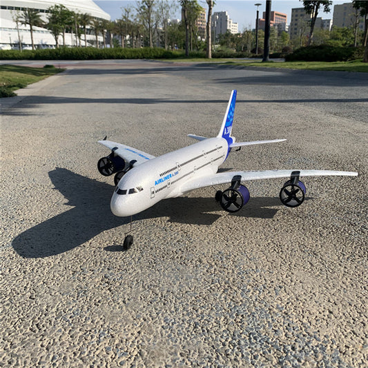 "Dual-Power Remote Control Airplane Toy - A380 & Boeing 3-Channel Fixed Wing RC Glider, 2.4G Electric Model for Kids, Ideal Remote-Control Aircraft for Outdoor Fun!"