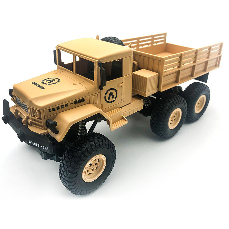 "Wireless Six-Wheel Remote Control Military Truck Off-Road Climbing Vehicle 1:16 Scale RC Crawler with 2.4G Technology, 6WD Suspension, 15Km/h Speed - Ideal Gift for Boys, Ready-to-Run (RTR) RC Car"