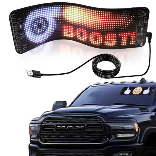 "Programmable Car LED Sign - Ultra-Thin Full-Colour Advertising Screen for Cars | Custom Text, Pattern, and Animation Display | Ideal for car or events"