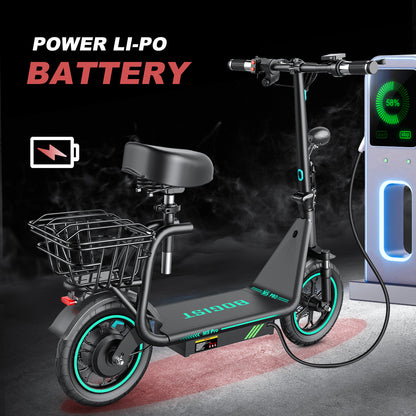 "High-Performance Electric Scooter with 500W Motor, 48V 15Ah Battery, 35-45 Km/h Max Speed, 35-40 Km Road Endurance, 12-Inch Tires – Ideal for Commuting and Outdoor Adventures"