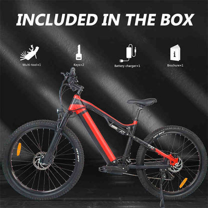 "500W Electric Ebike - 27.5 Inch Electric Mountain Bicycle with 48V 27-Speed Gear System and Powerful Bafang Motor for Optimal Performance and Trail Riding Experience"