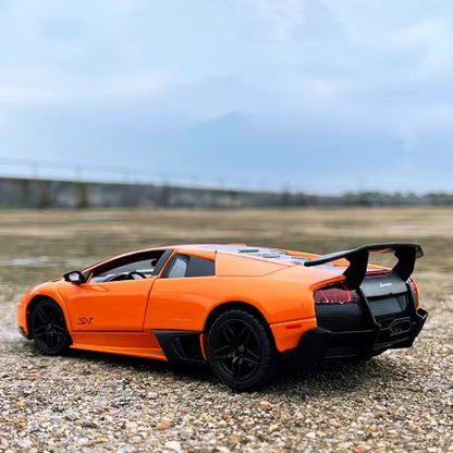 "1:24 Scale Alloy Sports Car Model - Detailed Original Simulation with Opening Doors, Force-Controlled, Static Display Toy for Kids - High-Quality Alloy Construction and Realistic Design"