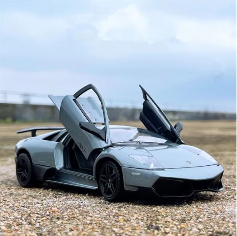 "1:24 Scale Alloy Sports Car Model - Detailed Original Simulation with Opening Doors, Force-Controlled, Static Display Toy for Kids - High-Quality Alloy Construction and Realistic Design"