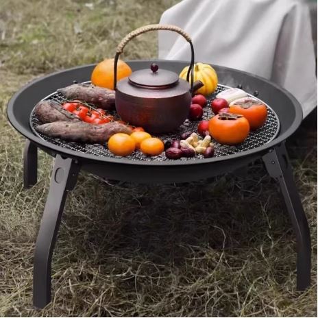 "Portable Folding BBQ Grill & Camp Stove - Versatile Charcoal Heating Brazier for Outdoor Cooking, Indoor Roasting, and Barbecue, Compact, Durable, and Easy to Use for Home, Camping, and Outdoor Adventures"