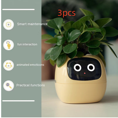 "Smart Planter with 49+ Expressions: AI-Powered Plant Care with 7 Smart Sensors – Make Growing Plants Easy, Fun, and Interactive"