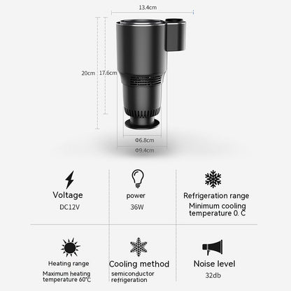 "2-in-1 12V Car Heating and Cooling Mug: Fast Beverage Temperature Control for Coffee, Cans, and Drinks – Auto Drink Warmer & Cooler for Hot and Cold Beverages on the Go"