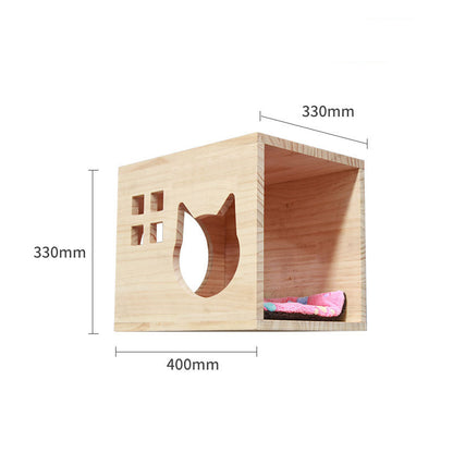 "Ultimate Cat Climbing Frame: Solid Wood Wall-Mounted Platform and Ladder for Active Cats—Stylish Pet Accessories to Enhance Vertical Play, Encourage Exercise, and Save Space in Your Home"