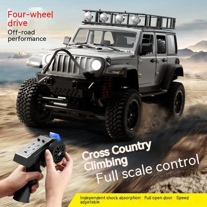 "Wrangler Jeep 4WD Remote Control Off-Road Vehicle Toy – Full-Scale Climbing Four-Wheel Drive RC Car for Adventure Enthusiasts, High Performance, Durable Design, and Ultimate Terrain Exploration Fun!"