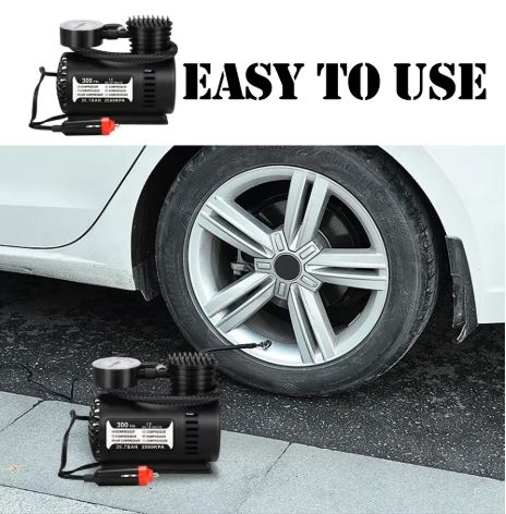 "12V Heavy Duty Car Compressor Tire Pump - Super Fast Inflation Digital Tyre Inflator for Cars, SUVs, and Trucks, Auto Air Compressor for Effortless Tire Maintenance and Emergency Inflation"