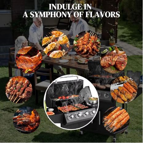 "Premium Home Courtyard Outdoor Gas Oven and Liquefied Gas Barbecue Grill – Versatile Cooking Solution for BBQ Lovers, Perfect for Backyard Gatherings, with Adjustable Heat Settings, Durable Construction, and Easy-to-Use Features"