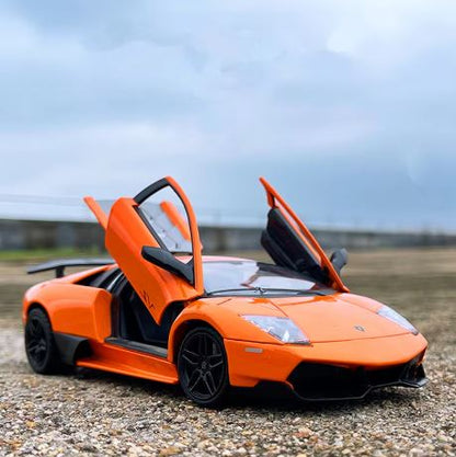 "1:24 Scale Alloy Sports Car Model - Detailed Original Simulation with Opening Doors, Force-Controlled, Static Display Toy for Kids - High-Quality Alloy Construction and Realistic Design"