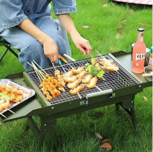 "Portable Installation-Free Integrated Barbecue Grill: Compact, Easy-to-Use Design for Outdoor Cooking, Perfect for Camping, Picnics, and Backyard Gatherings - Effortless Setup and Grilling Anywhere!"